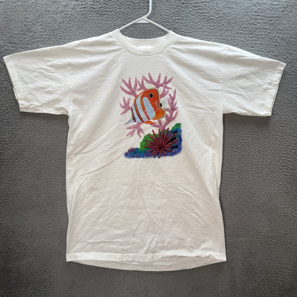 Vintage Murina Shirt Adult‎ One Size White Oversized Sleep Shirt Nature 1990s